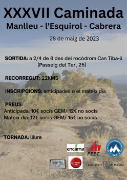 Cartell Caminada Cabrera 28-05-23