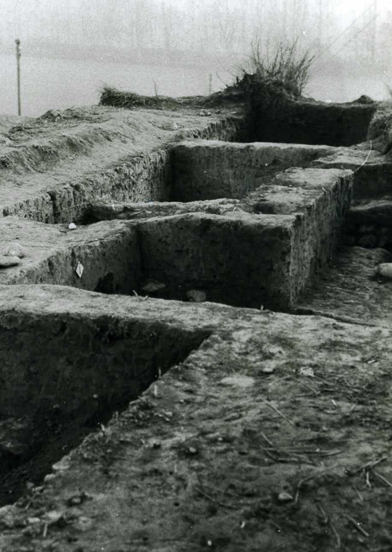 Vista dels quadres de l’excavació de l’any 1974. Can Caseta.