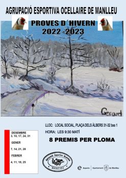 Cartell Proves Hivern 22-23