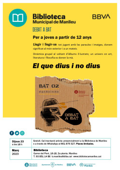 Cartell Debat a Bat Biblioteca 23.03
