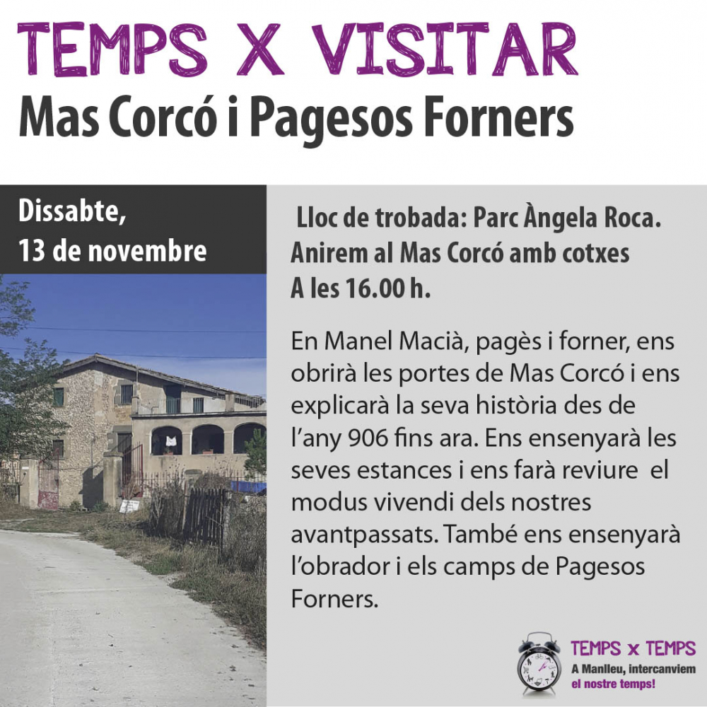 Temps x visitar Mas Corcó i Pagesos Forners