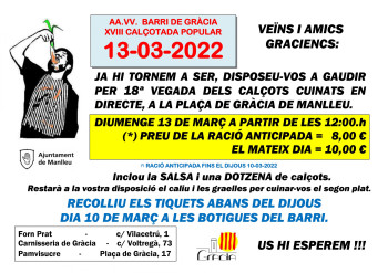 Calçotada cartell AV. Gràcia 13.03