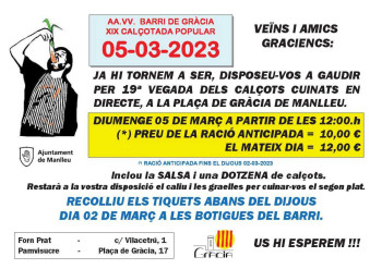 Cartell calçotada AV Gràcia 5.03