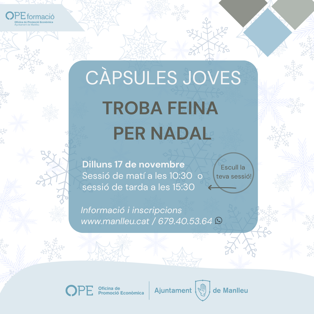 Inscripcions Treballa per Nadal 2025